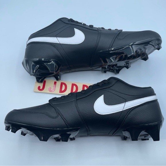 Nike Jordan 1 Low TD Black "OREO" Football Cleats FJ6245-001 Men’s Sz 16 RARE - Picture 9 of 10